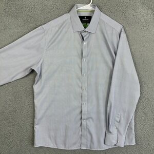 Tom Baine Performance Collection Men XL 17-17.5 XL Slim Fit Shirt Dress Blue EUC